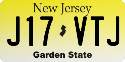 NJ license plate J17VTJ