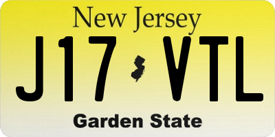 NJ license plate J17VTL