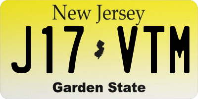 NJ license plate J17VTM
