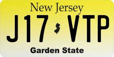 NJ license plate J17VTP