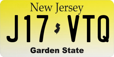 NJ license plate J17VTQ