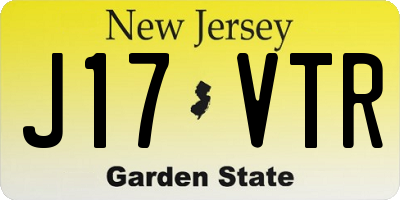 NJ license plate J17VTR