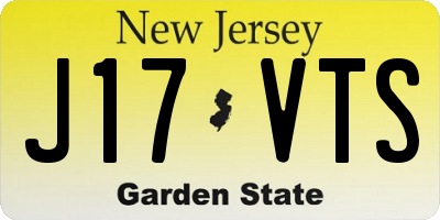 NJ license plate J17VTS