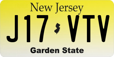 NJ license plate J17VTV