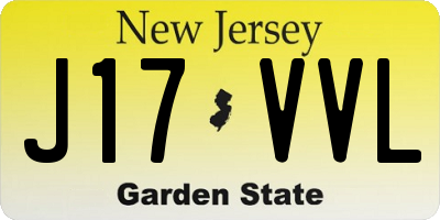 NJ license plate J17VVL