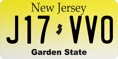 NJ license plate J17VVO