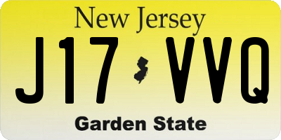 NJ license plate J17VVQ