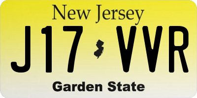 NJ license plate J17VVR