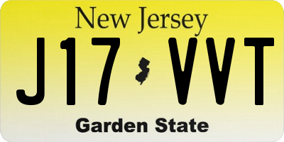 NJ license plate J17VVT