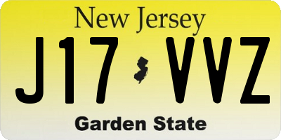 NJ license plate J17VVZ