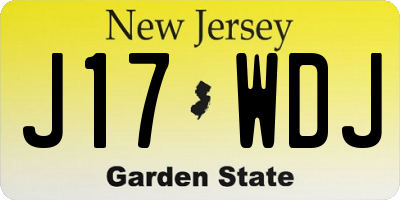 NJ license plate J17WDJ