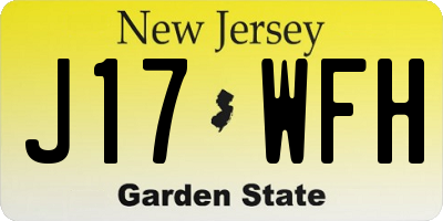 NJ license plate J17WFH