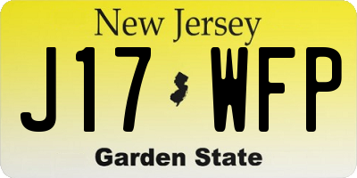 NJ license plate J17WFP