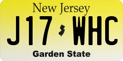 NJ license plate J17WHC