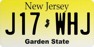 NJ license plate J17WHJ