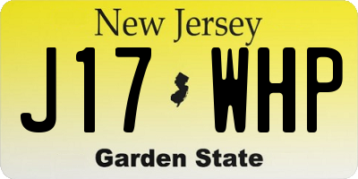 NJ license plate J17WHP