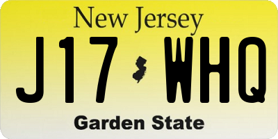 NJ license plate J17WHQ