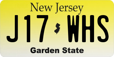 NJ license plate J17WHS