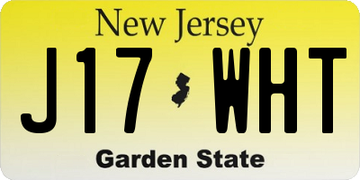 NJ license plate J17WHT