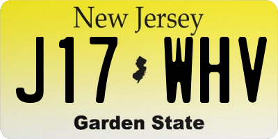 NJ license plate J17WHV