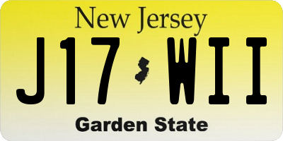 NJ license plate J17WII