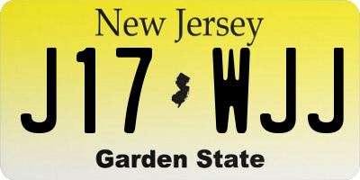 NJ license plate J17WJJ