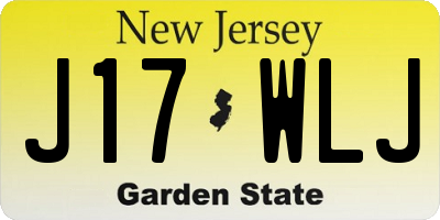 NJ license plate J17WLJ