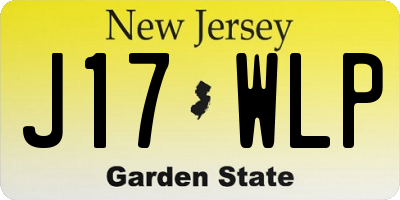 NJ license plate J17WLP