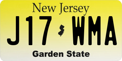 NJ license plate J17WMA