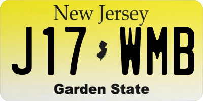NJ license plate J17WMB