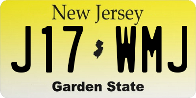 NJ license plate J17WMJ
