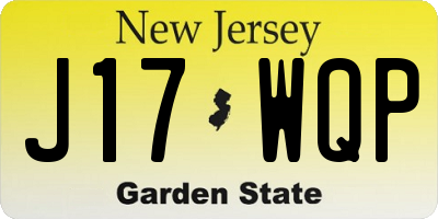 NJ license plate J17WQP