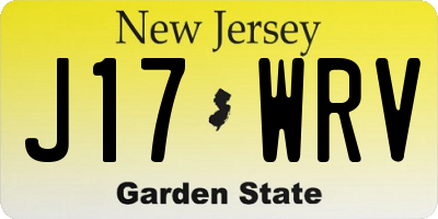 NJ license plate J17WRV