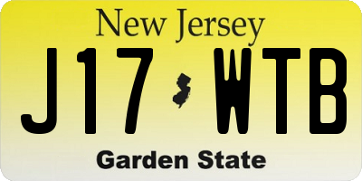 NJ license plate J17WTB
