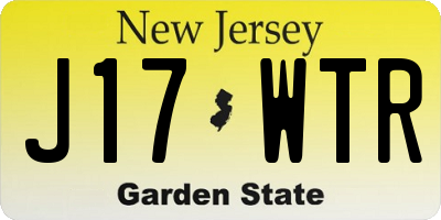 NJ license plate J17WTR