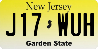 NJ license plate J17WUH