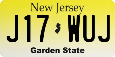 NJ license plate J17WUJ
