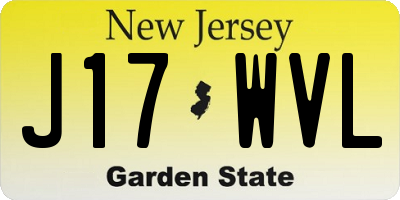 NJ license plate J17WVL