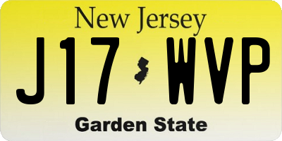 NJ license plate J17WVP