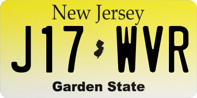 NJ license plate J17WVR