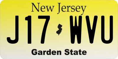 NJ license plate J17WVU
