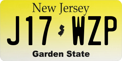NJ license plate J17WZP