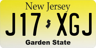 NJ license plate J17XGJ