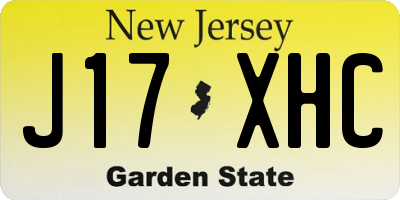 NJ license plate J17XHC