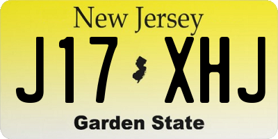 NJ license plate J17XHJ