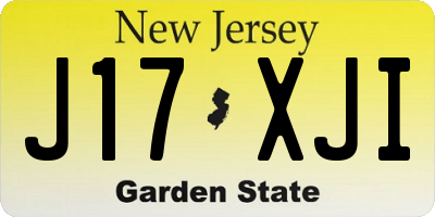 NJ license plate J17XJI