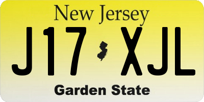 NJ license plate J17XJL