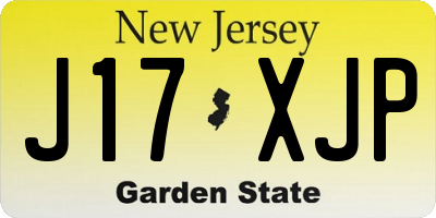 NJ license plate J17XJP
