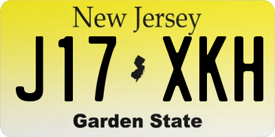 NJ license plate J17XKH