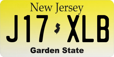 NJ license plate J17XLB